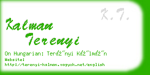 kalman terenyi business card